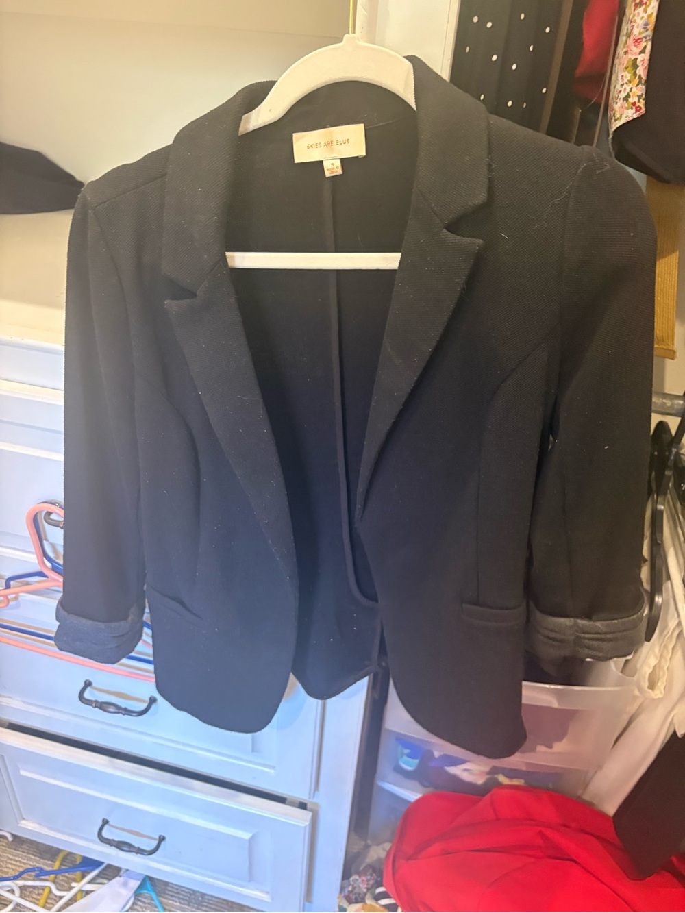 Skies Are Blue Black Blazer